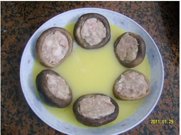 芙蓉釀香菇的做法圖文步驟