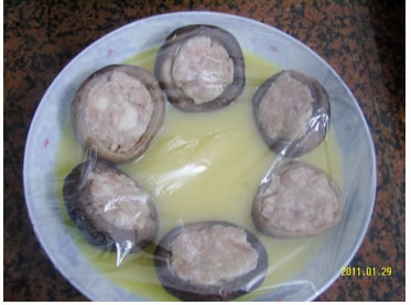 芙蓉釀香菇的做法圖文步驟