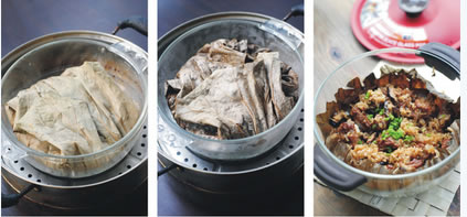 荷香糯米蒸排骨的做法圖文步驟