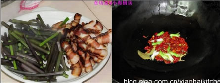 臘肉炒蕨菜的做法圖文步驟
