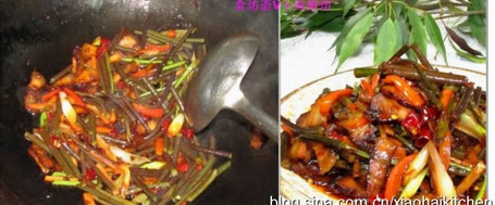 臘肉炒蕨菜的做法圖文步驟