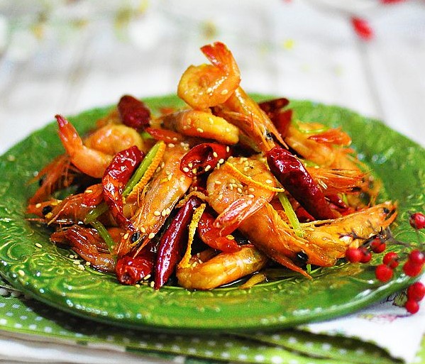 麻辣酥香陳皮蝦的做法 麻辣酥香陳皮蝦的做法