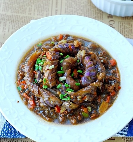 肉末盤龍茄子的做法 肉末盤龍茄子的做法