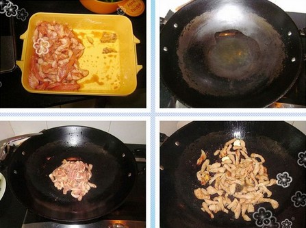 堅(jiān)果火龍果小炒豬頸肉的做法圖文步驟