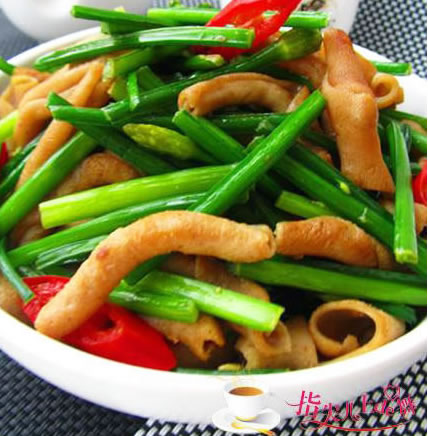 韭菜花炒鴨腸的做法圖文步驟