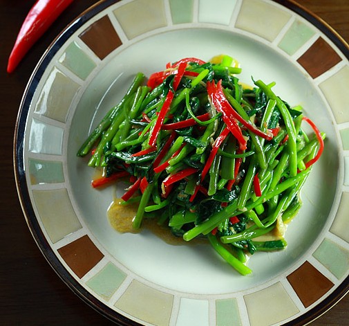 椒絲腐乳通心菜的做法 椒絲腐乳通心菜的做法