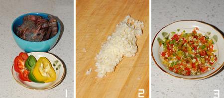 彩椒蒸對蝦的做法圖文步驟