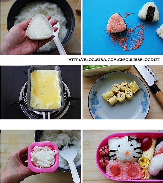 凱蒂貓便當(dāng)?shù)淖龇▓D文步驟