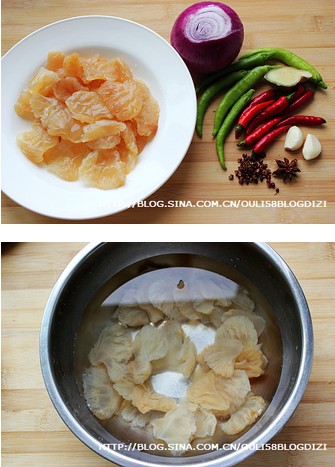 冰鎮(zhèn)酸辣蜇頭的做法圖文步驟