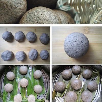 黑芝麻饅頭的做法圖文步驟