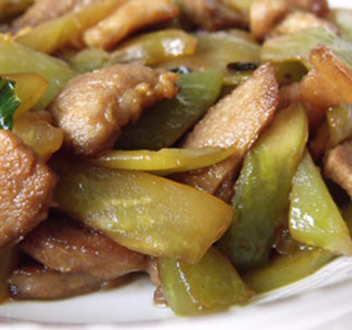 萵筍干煸肉片的做法 萵筍干煸肉片的做法