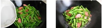 火腿炒豌豆莢的做法圖文步驟