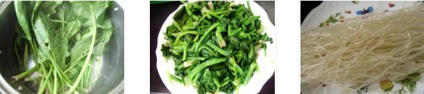 菠菜炒粉條的做法圖文步驟