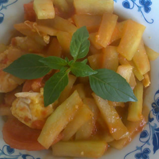 西瓜皮炒西紅柿雞蛋的做法 西瓜皮炒西紅柿雞蛋的做法