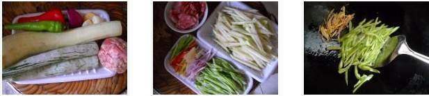 蛇豆茄絲炒香腸的做法圖文步驟