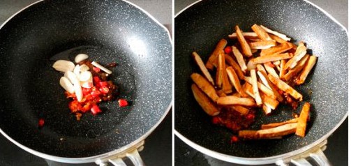 蒜苗辣炒醬香干的做法圖文步驟