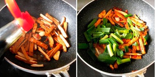 蒜苗辣炒醬香干的做法圖文步驟