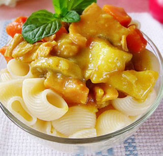 咖喱雞肉蘑菇意面的做法 咖喱雞肉蘑菇意面的做法