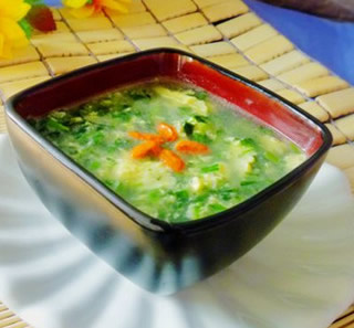 枸杞芥菜蛋花湯的做法 枸杞芥菜蛋花湯的做法