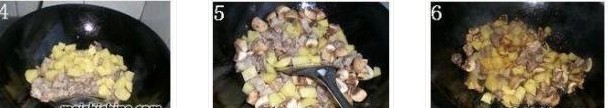 土豆蘑菇燒肉的做法圖文步驟