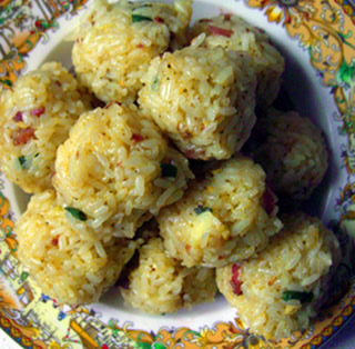 臘腸糯米圓的做法 臘腸糯米圓的做法