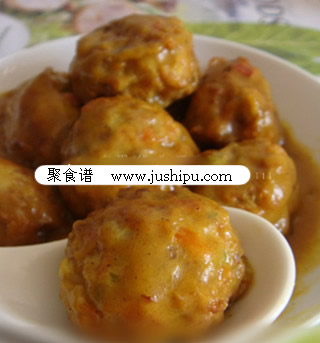 咖喱包菜丸的做法 咖喱包菜丸的做法