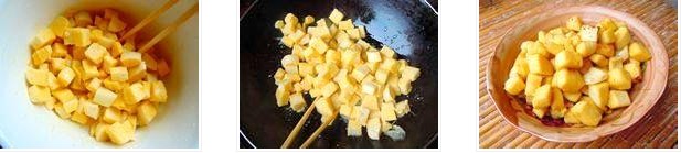 炒黃金饅頭丁的做法圖文步驟