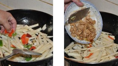 涼薯炒嫩肉片的做法圖文步驟