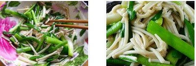 蒜苗拌金針菇的做法圖文步驟