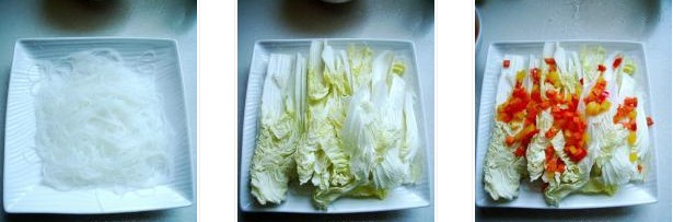 蒜香粉絲蒸白菜的做法圖文步驟