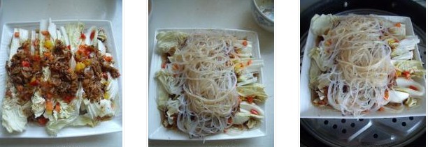蒜香粉絲蒸白菜的做法圖文步驟