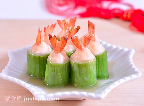 鮮蝦釀絲瓜的做法 鮮蝦釀絲瓜的做法