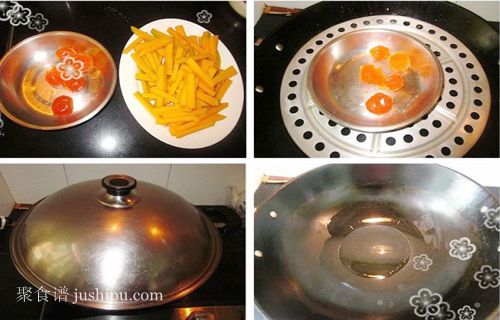 橙黃色的誘惑 咸鴨蛋黃炒南瓜的做法 m.sk010.cn