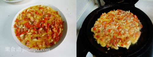 中國式披薩 蝦仁雞蛋餅的做法 m.sk010.cn