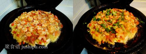 中國式披薩 蝦仁雞蛋餅的做法 m.sk010.cn