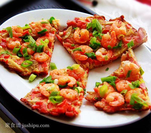 中國式披薩 蝦仁雞蛋餅的做法 m.sk010.cn