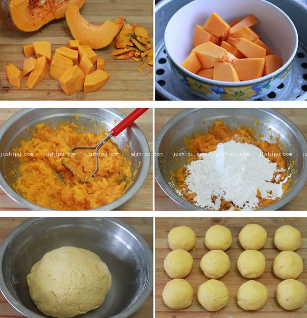 南瓜豆沙餅的做法 m.sk010.cn