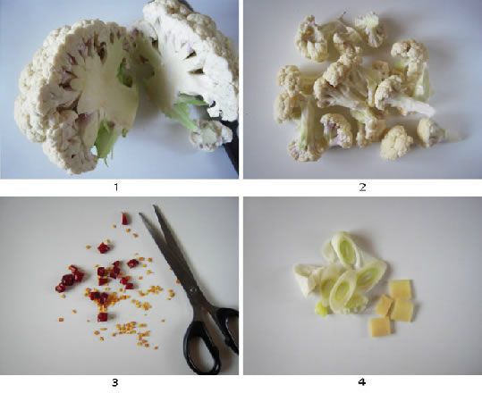 鳳尾蝦干煸菜花的做法 m.sk010.cn