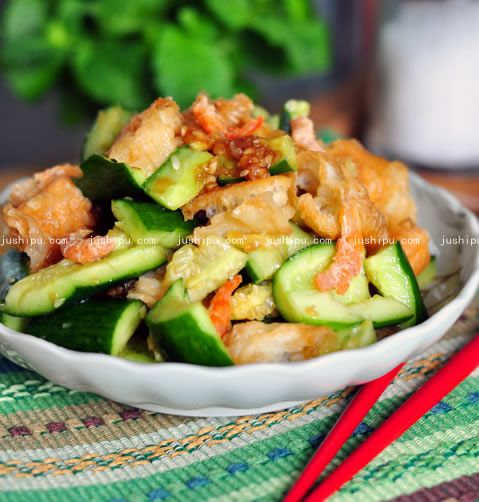 黃瓜拌油條的做法 m.sk010.cn