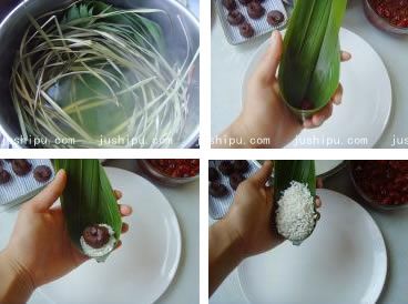 豆沙棗粽子的做法 m.sk010.cn