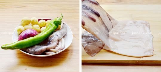 小土豆燒魷魚的做法 m.sk010.cn