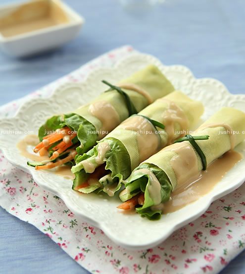 生菜豆皮卷的做法 m.sk010.cn