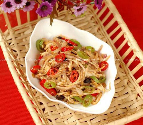 雙椒拌雞絲的做法 m.sk010.cn