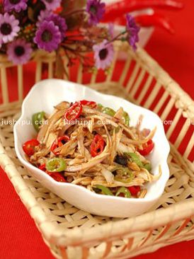 雙椒拌雞絲的做法 雙椒拌雞絲的做法