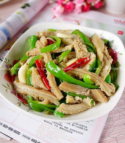 青椒炒牛肚的做法 m.sk010.cn