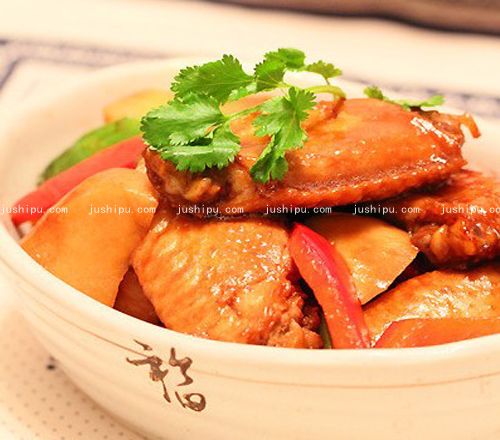 芋艿燒雞翅的做法 m.sk010.cn