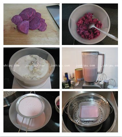 紫薯涼糕的做法 m.sk010.cn