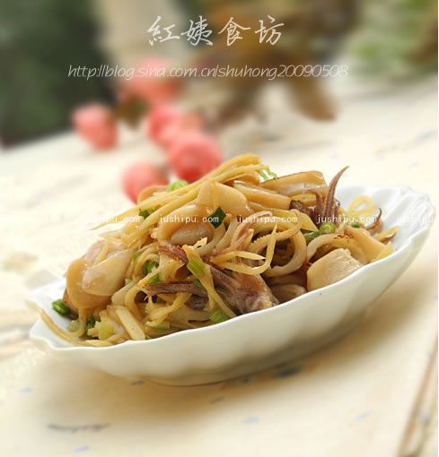 姜絲炒墨魚的做法 m.sk010.cn