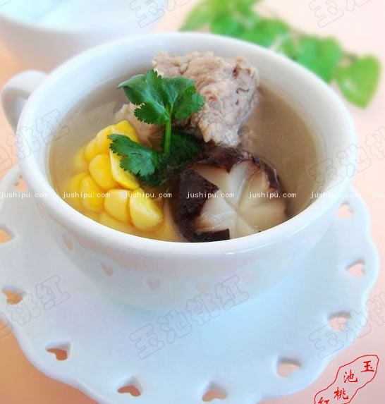 玉米香菇排骨湯的做法 m.sk010.cn
