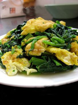 家常菜 蛋炒菠菜的做法 家常菜 蛋炒菠菜的做法